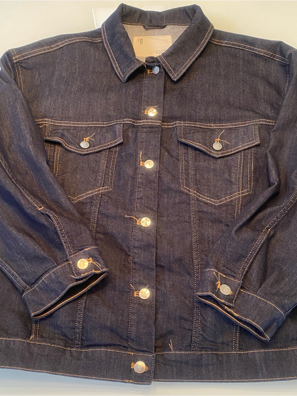 NWOT Pilcro Anthropologie Oversized Denim Jacket Size Large